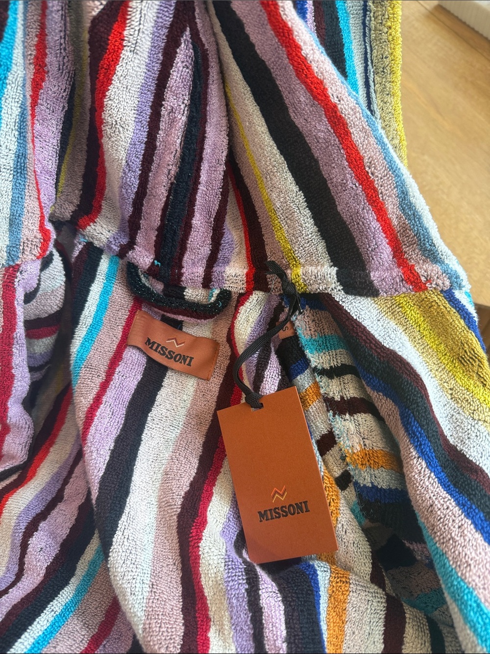 NWT Missoni Chandler glitter hooded bathrobe size small - Picture 5 of 7
